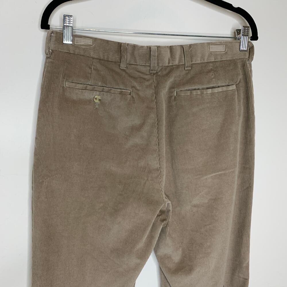 Haggar Wide Wale Corduroy Tan Pants Sz 32 x 32 Vintage - Picture 5 of 7